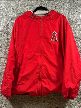 MLB Los Angeles angel’s Windbreaker Jacket - Gear For Sports-Men’s Size XXLRed